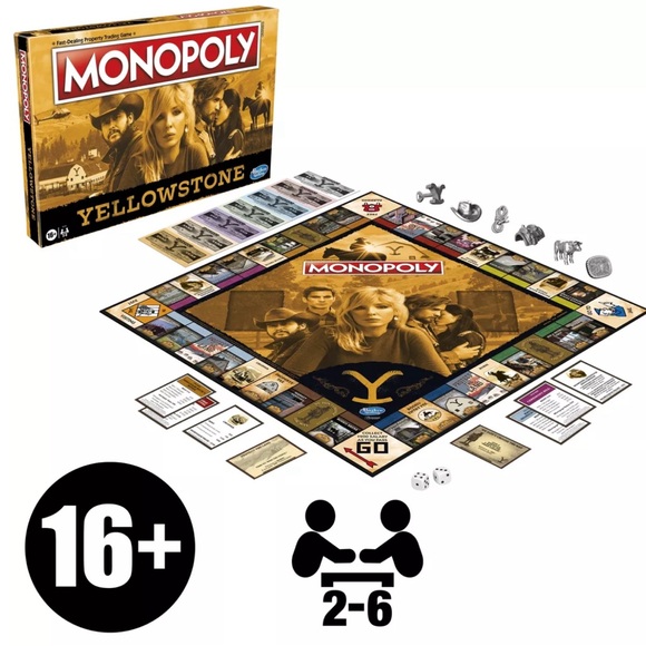 Monopoly YELLOWSTONE EDITION Board Game for Teens & Adults 🐄 Ages 16+🐴 NIB - Picture 5 of 11
